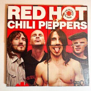 Red Hot Chili Peppers Drink Coaster Set of 4 Raw Wood Sealed Anthony Kiedis Flea